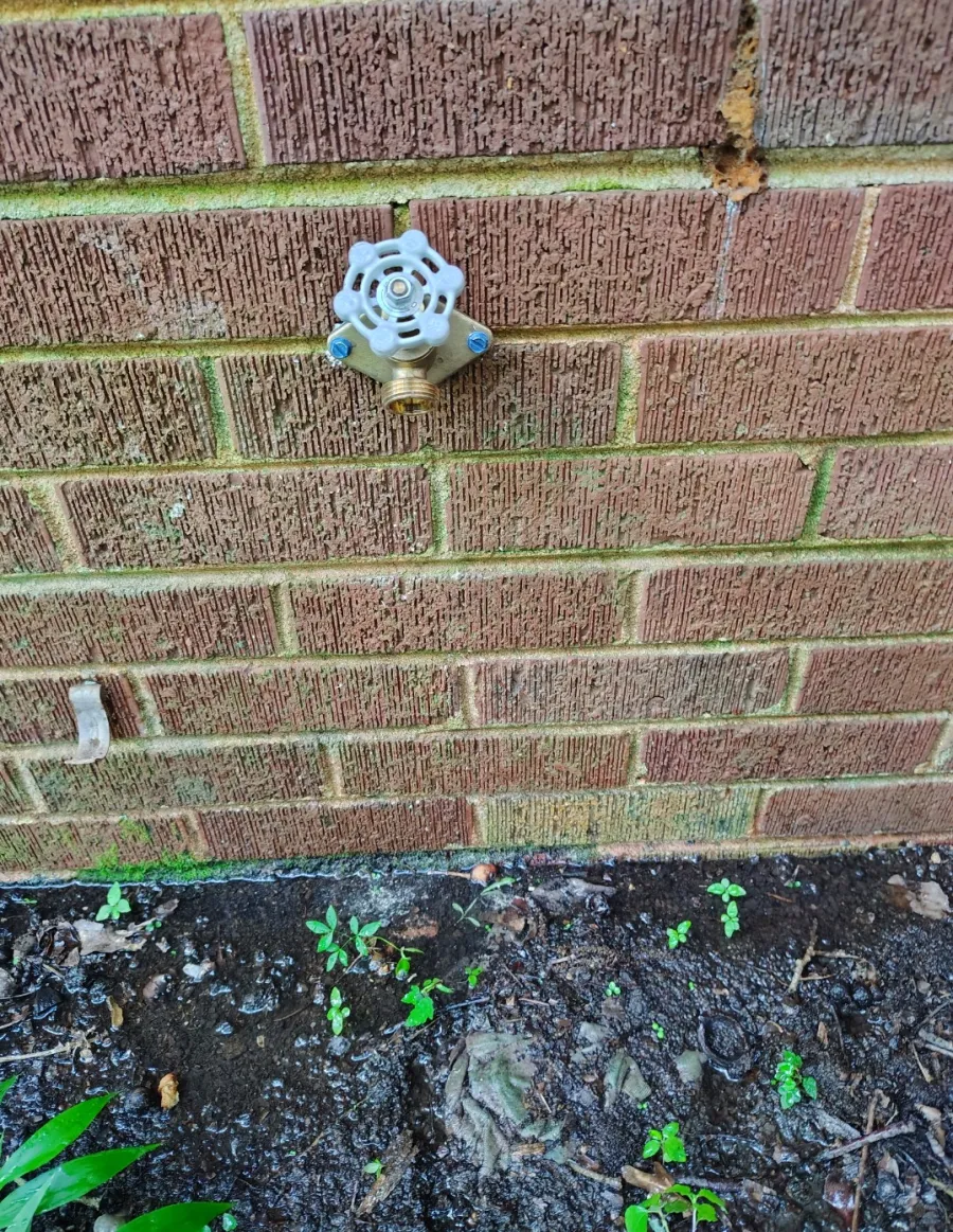 New exterior hose faucet